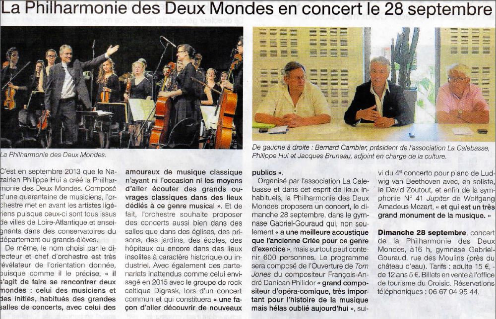 article Ouest France Croisic 25 09 14